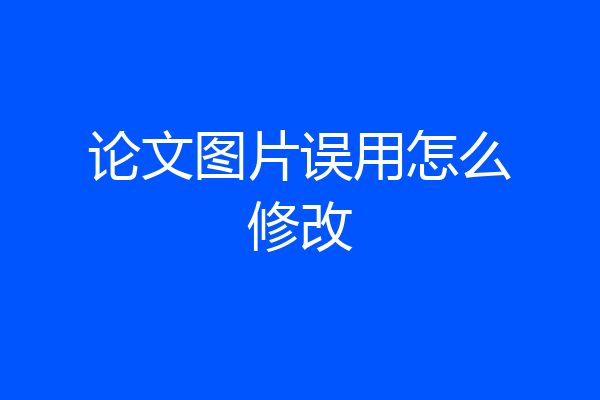 论文图片误用怎么修改