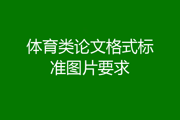 体育类论文格式标准图片要求