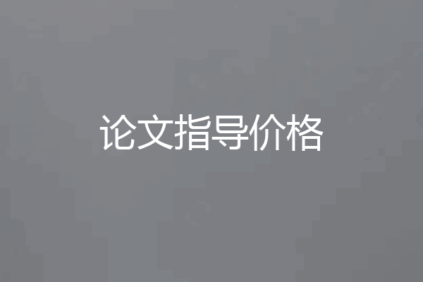 论文指导价格