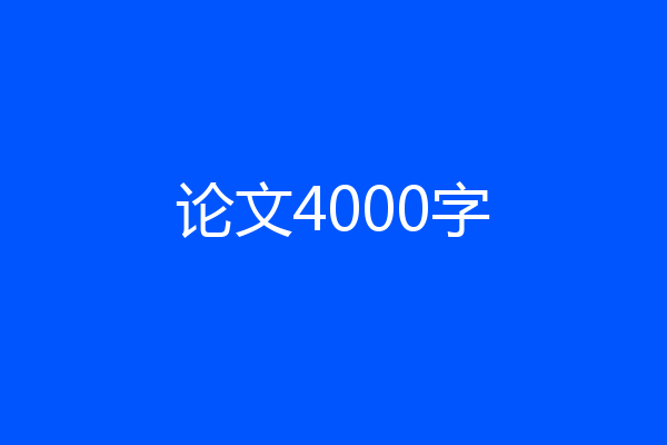 论文4000字