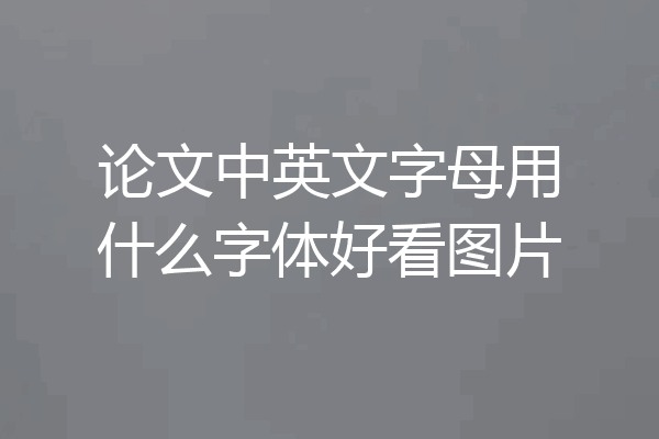 论文中英文字母用什么字体好看图片