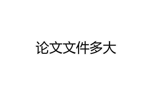 论文文件多大
