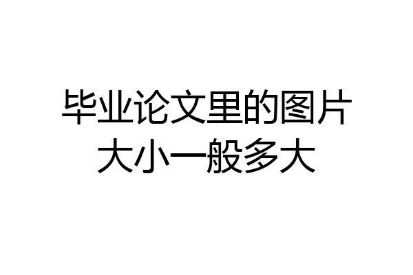 毕业论文里的图片大小一般多大