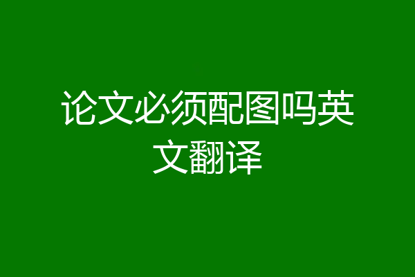 论文必须配图吗英文翻译