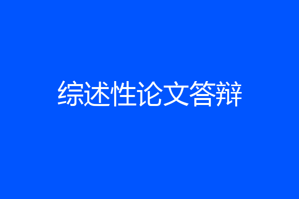 综述性论文答辩