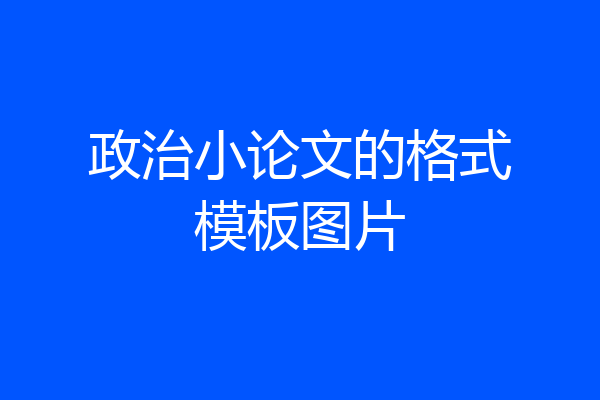 政治小论文的格式模板图片