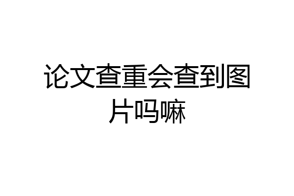 论文查重会查到图片吗嘛