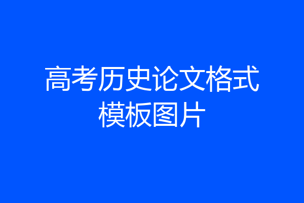 高考历史论文格式模板图片