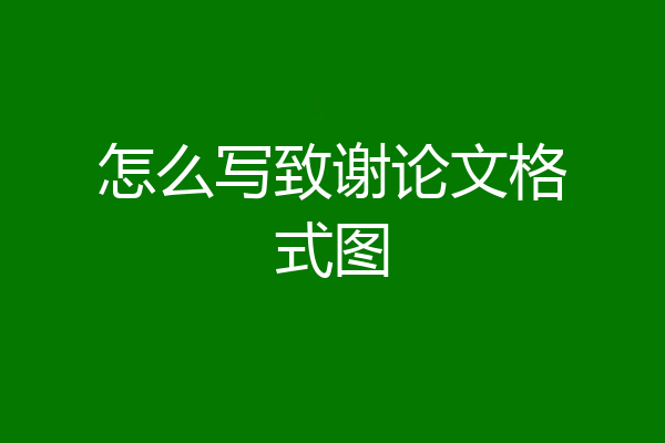 怎么写致谢论文格式图