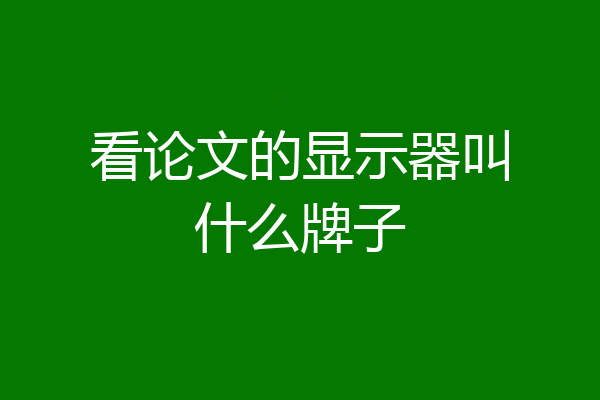 看论文的显示器叫什么牌子