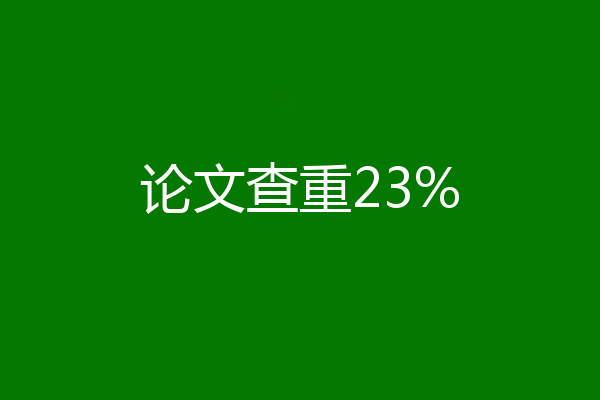 论文查重23%