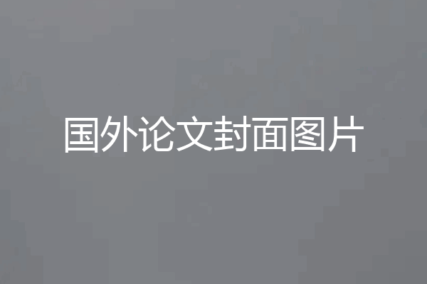 国外论文封面图片