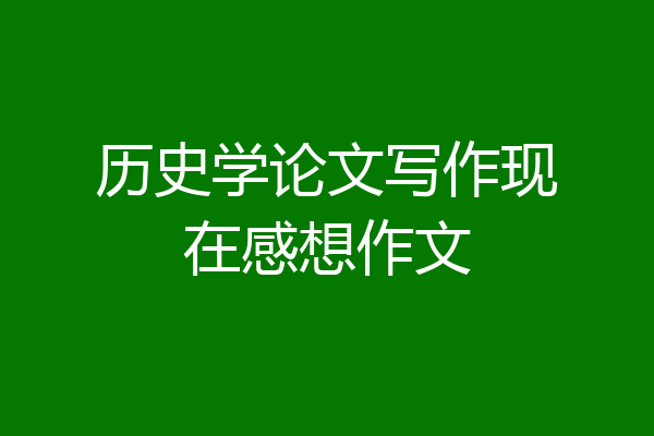 历史学论文写作现在感想作文