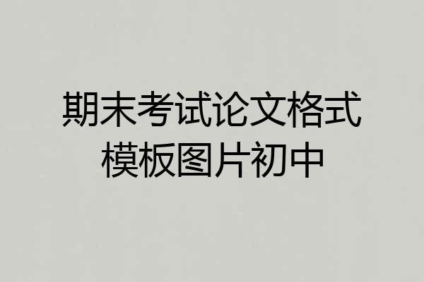 期末考试论文格式模板图片初中