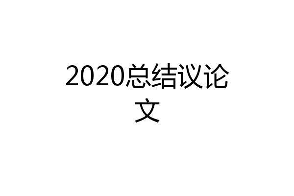2020总结议论文
