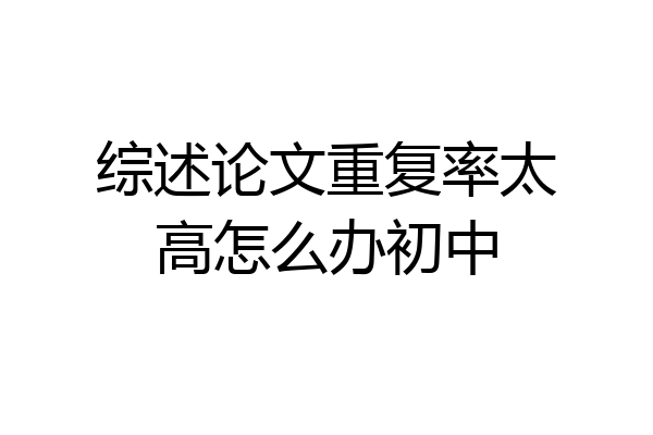 综述论文重复率太高怎么办初中