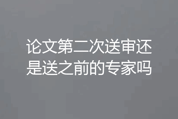 论文第二次送审还是送之前的专家吗