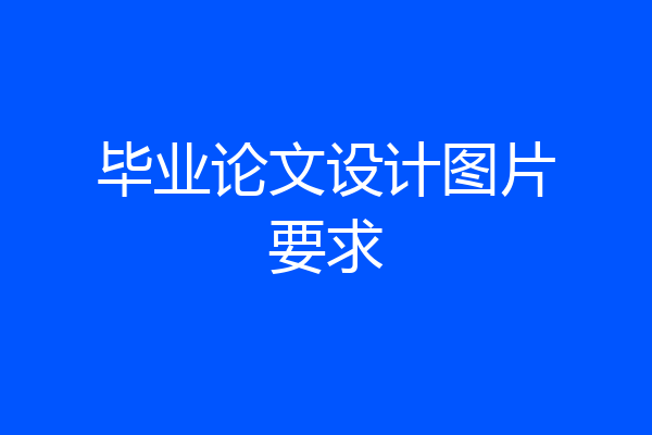 毕业论文设计图片要求