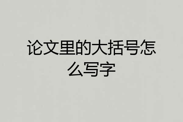 论文里的大括号怎么写字