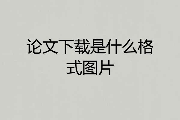 论文下载是什么格式图片