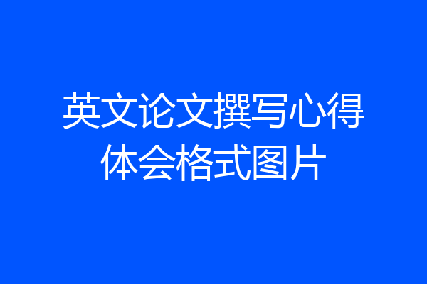 英文论文撰写心得体会格式图片