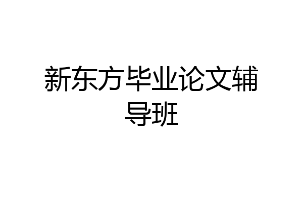 新东方毕业论文辅导班