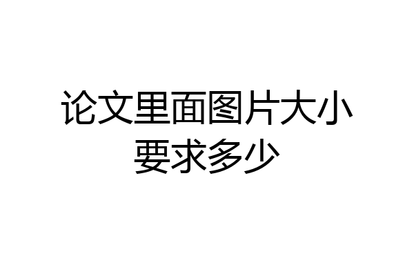 论文里面图片大小要求多少