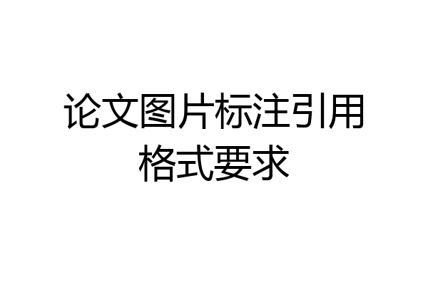 论文图片标注引用格式要求