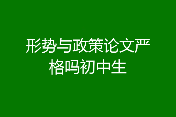 形势与政策论文严格吗初中生