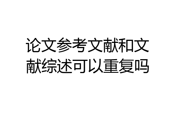 论文参考文献和文献综述可以重复吗
