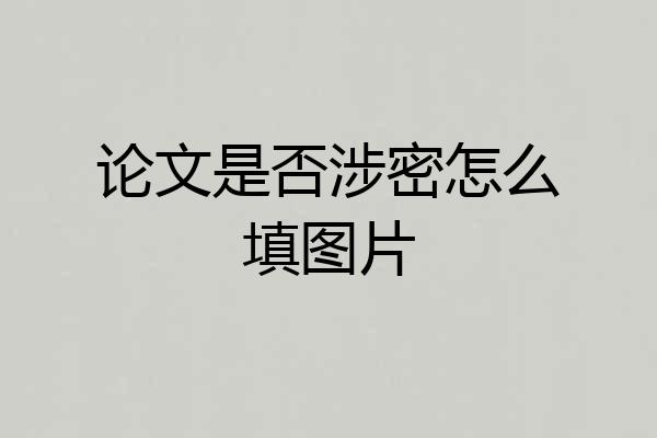 论文是否涉密怎么填图片