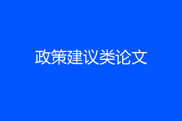 政策建议类论文