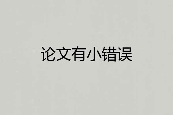 论文有小错误