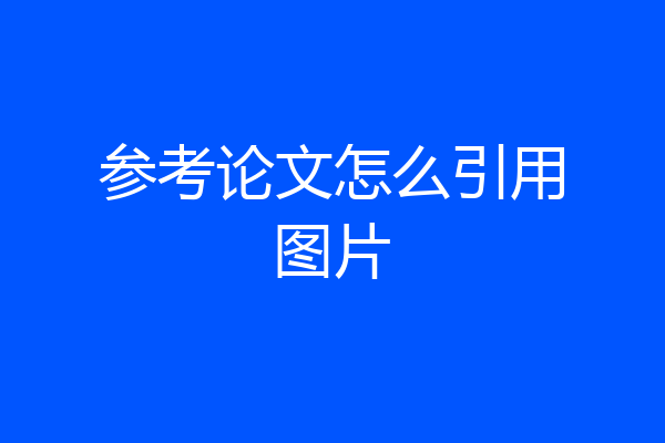 参考论文怎么引用图片