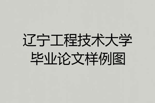 辽宁工程技术大学毕业论文样例图