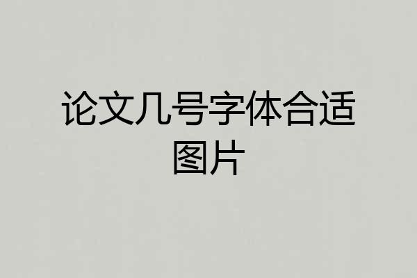 论文几号字体合适图片