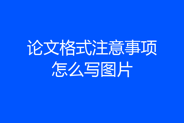 论文格式注意事项怎么写图片