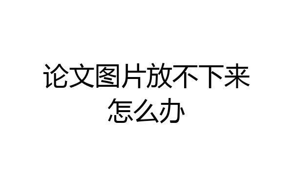 论文图片放不下来怎么办