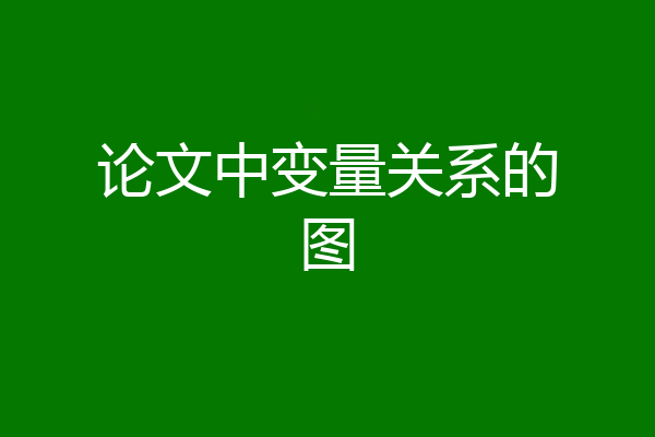 论文中变量关系的图