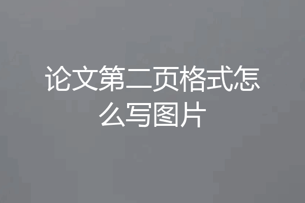 论文第二页格式怎么写图片
