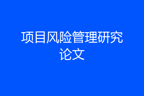 项目风险管理研究论文