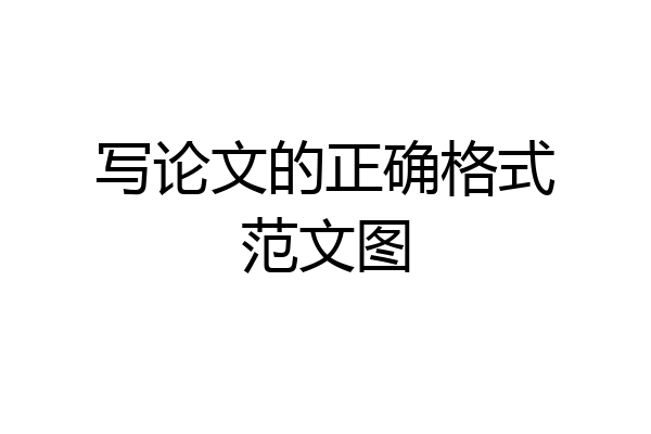 写论文的正确格式范文图