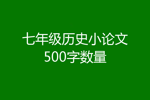 七年级历史小论文500字数量