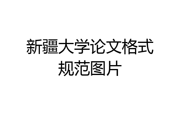 新疆大学论文格式规范图片