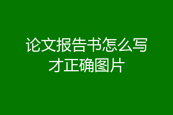 论文报告书怎么写才正确图片