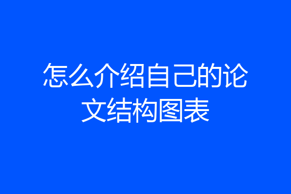 怎么介绍自己的论文结构图表