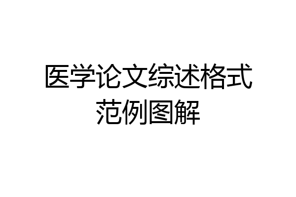 医学论文综述格式范例图解