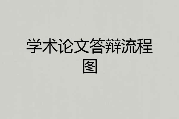 学术论文答辩流程图
