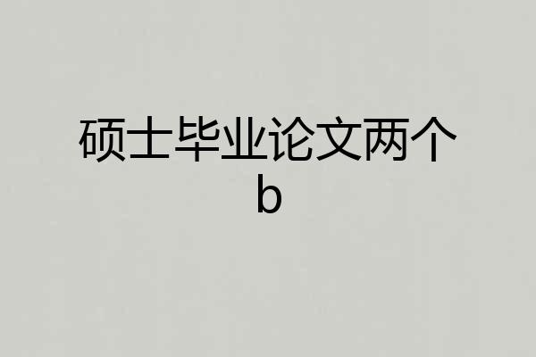 硕士毕业论文两个b