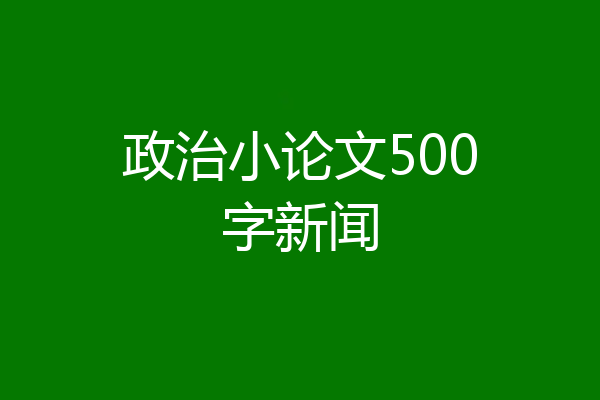 政治小论文500字新闻